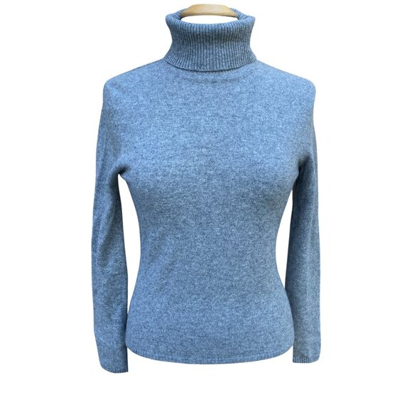 Vintage Cashmere Turtleneck Sweater Quiet Luxury Capsule Minimalist Old Money-M - Picture 3 of 8